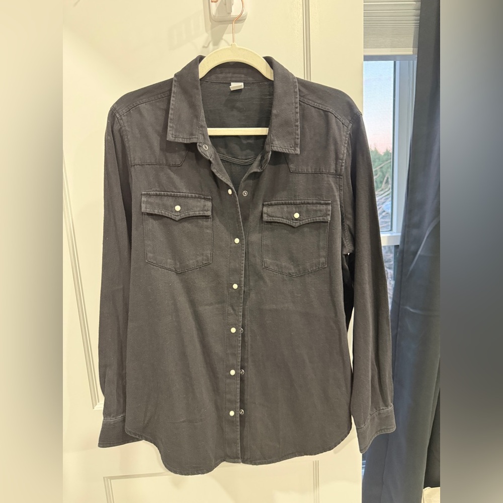 Old Navy Charcoal Button Down Shirt